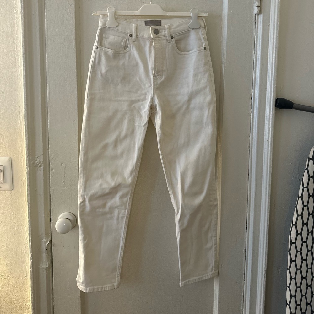 Everlane Cheeky Jean in Ecru size 28 regular